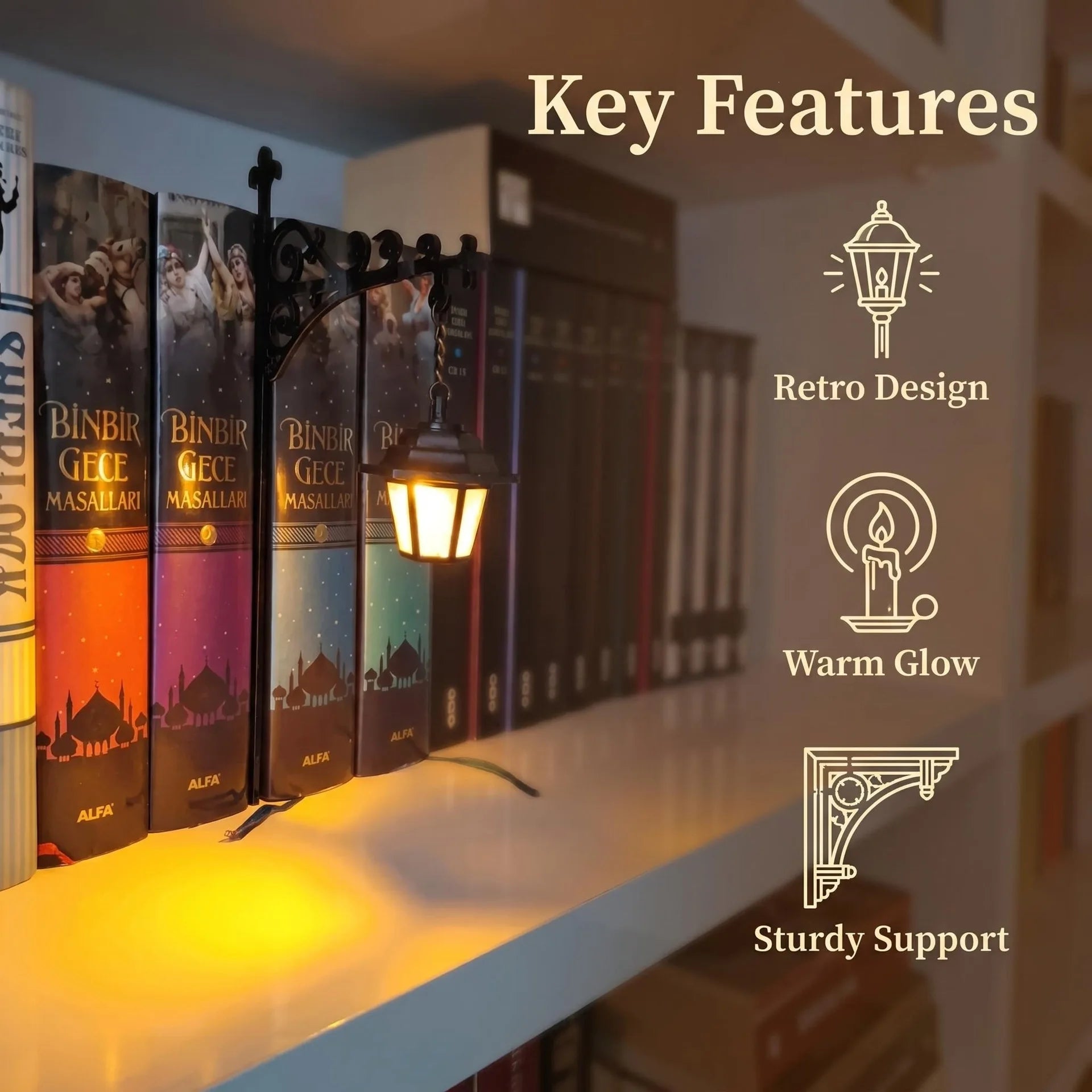 Bookshelf Lantern Night Light