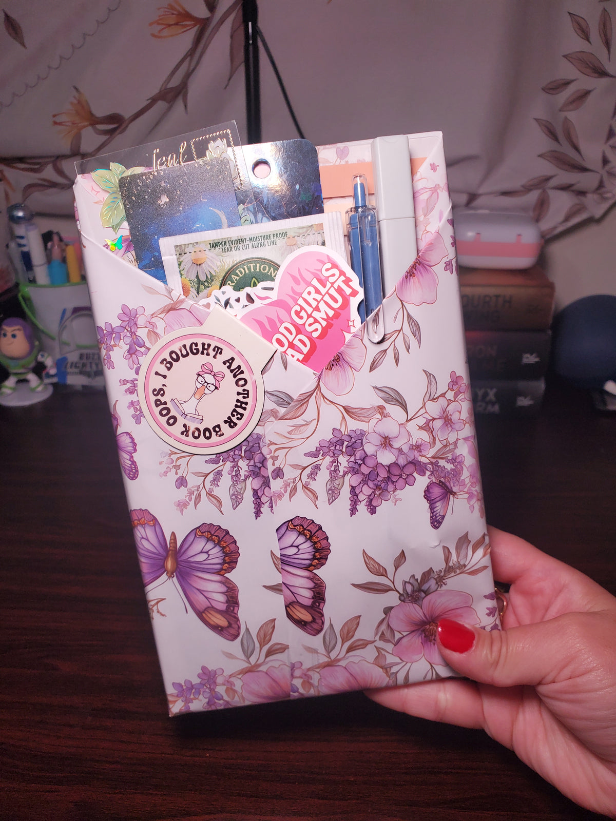 Blind Date With a Book – Purple Butterfly Floral Wrapping | Mystery Paperback & Book Lover Gift