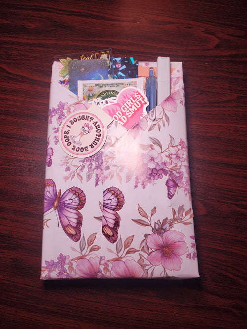 Blind Date With a Book – Purple Butterfly Floral Wrapping | Mystery Paperback & Book Lover Gift