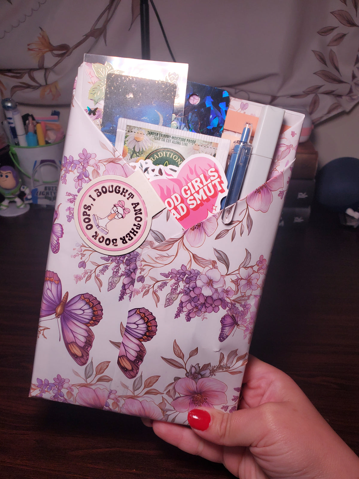 Blind Date With a Book – Purple Butterfly Floral Wrapping | Mystery Paperback & Book Lover Gift