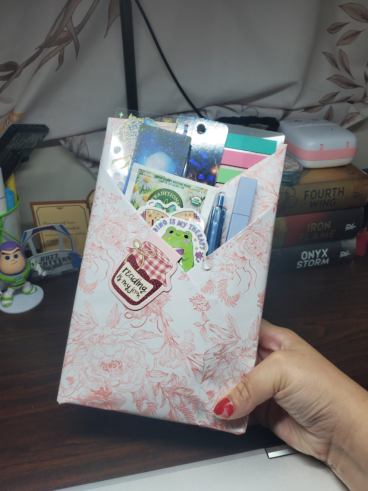 Blind Date With a Book – White & Pink Floral Wrapping | Mystery Paperback & Book Lover Gift